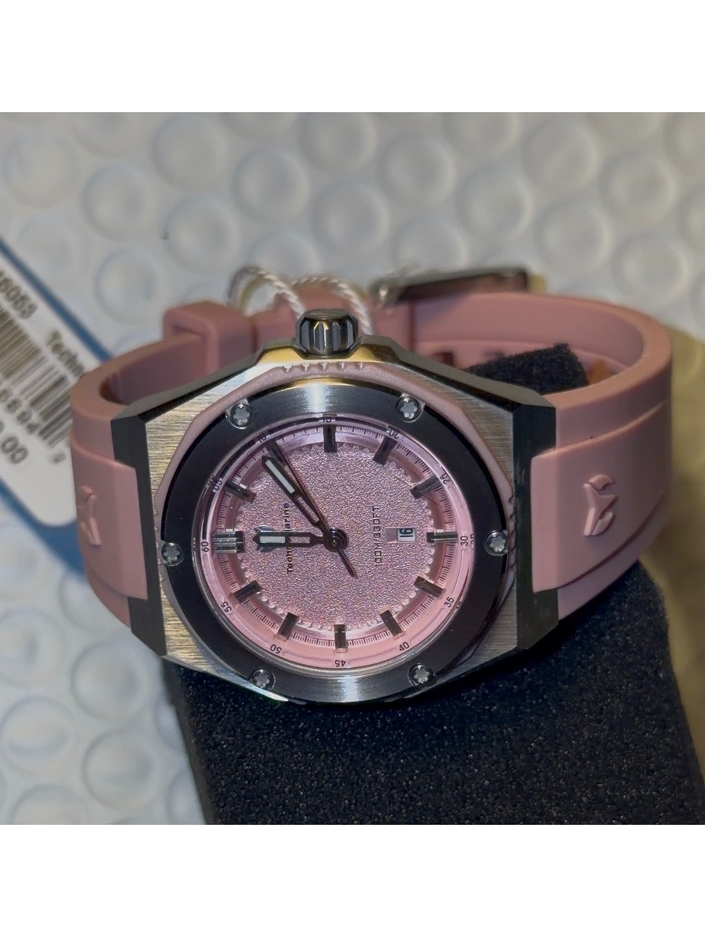 $449 CORAL LEGACY TECHNOMARINE 36mm -PINK SILICONE BAND- HIGH END- BRAND NEW!